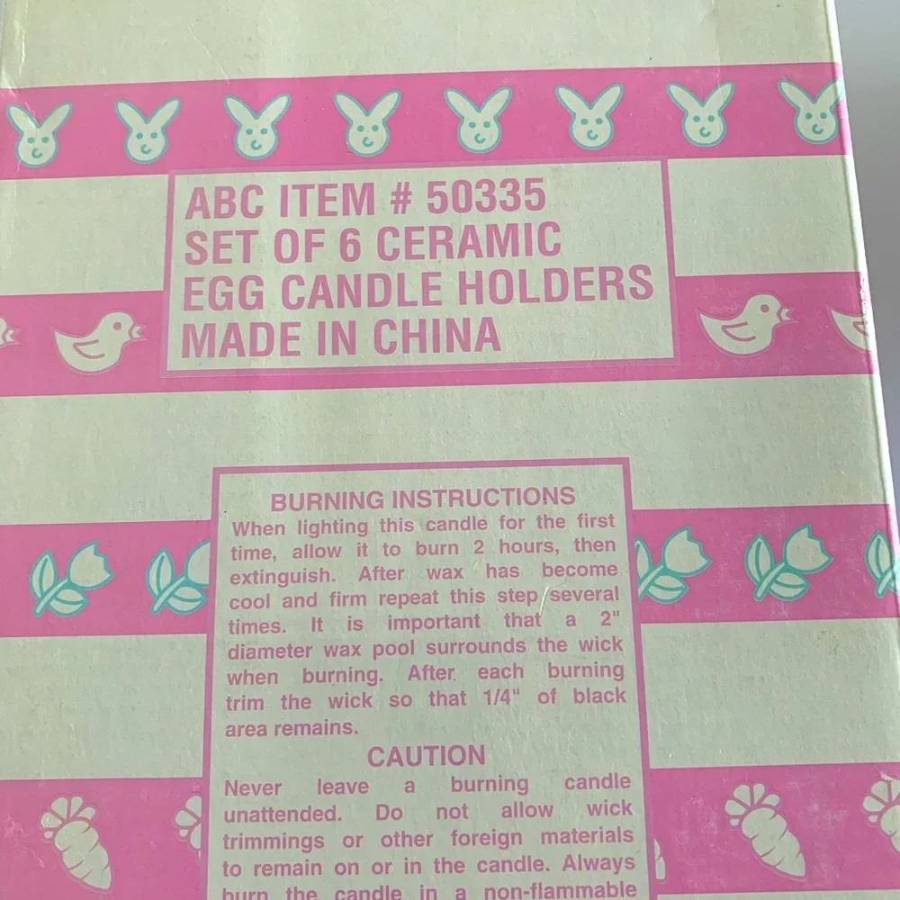 Ceramic Easter Egg Candles NWT - Picture 9 of 9